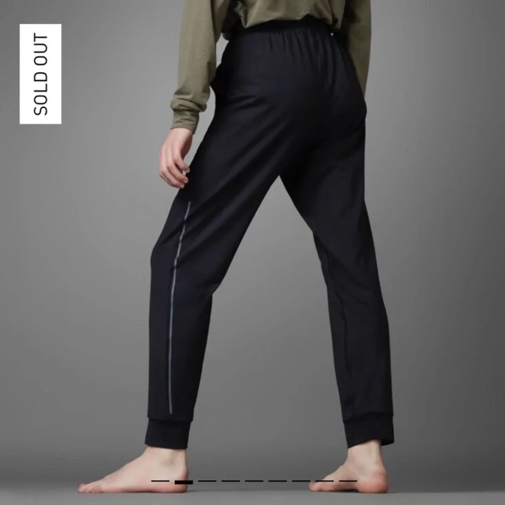$70 NWT Adidas Aeroready Training Yoga Black Pants Men's Size Large Black HZ6319 - Picture 9 of 15